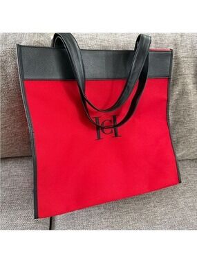 Carolina Herrera Good Girl Red Black XL Tote Bag New Authentic